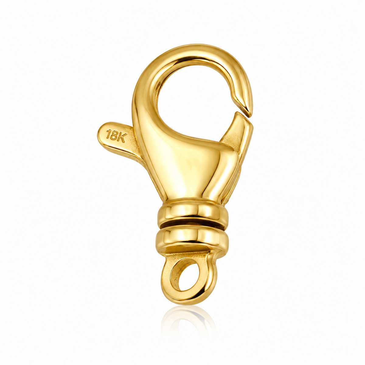 18K Yellow Gold Swivel Lobster Clasp | Luxury Jewelry Finding for