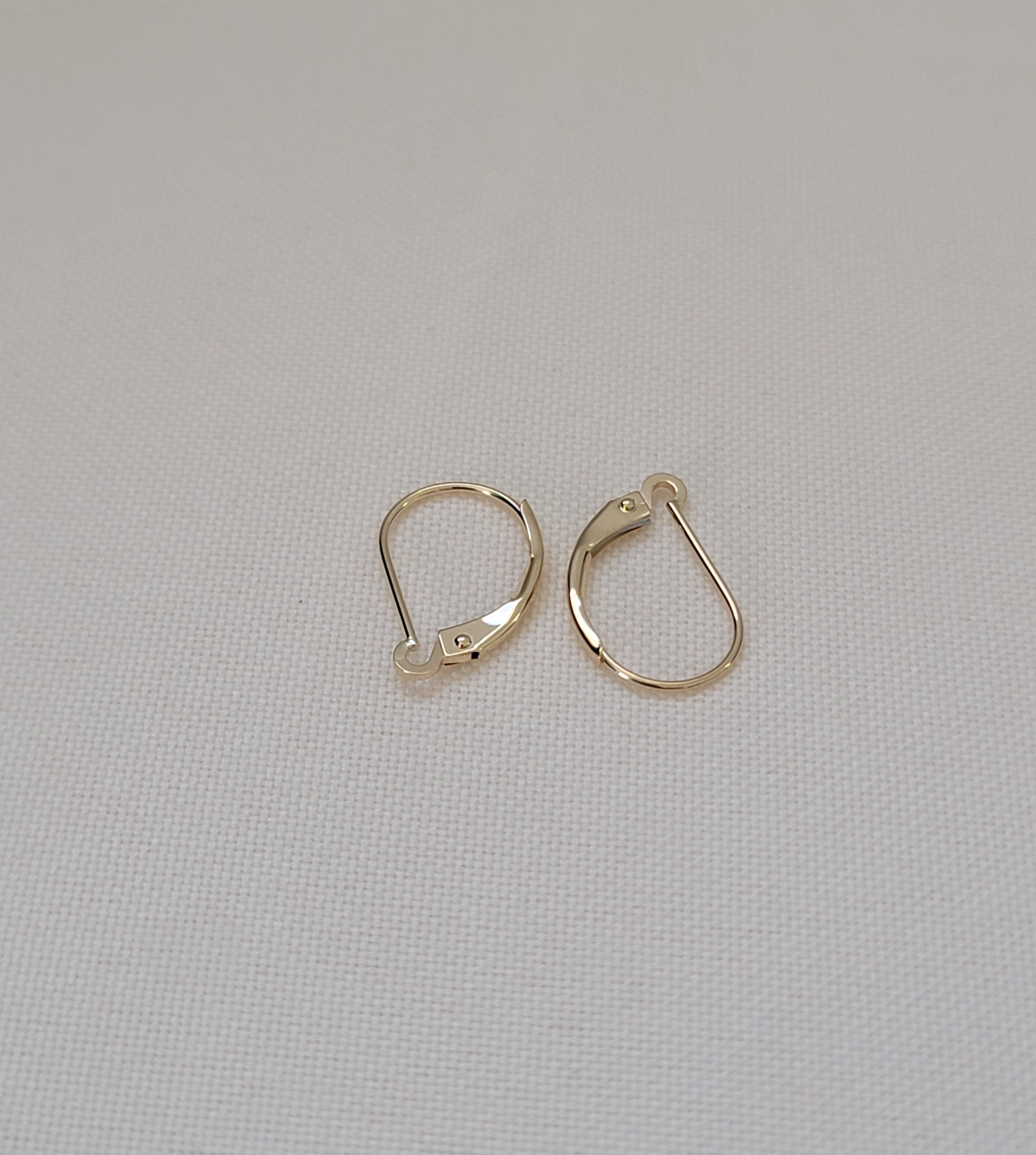 14K Yellow Gold Interchangeable Lever Back Earring