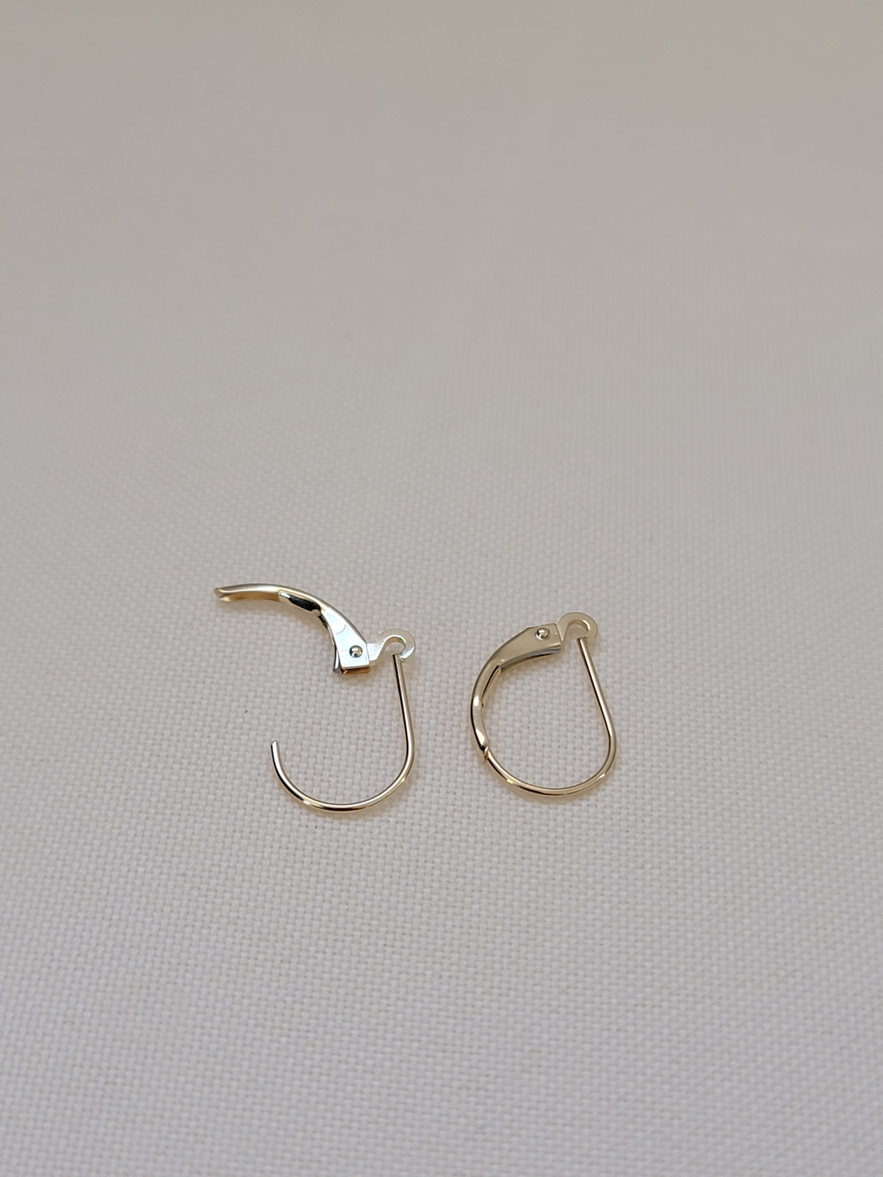 14K Yellow Gold Interchangeable Lever Back Earring