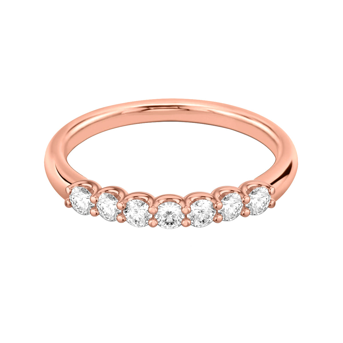 14K Yellow Gold Signature Diamond Half Eternity Ring