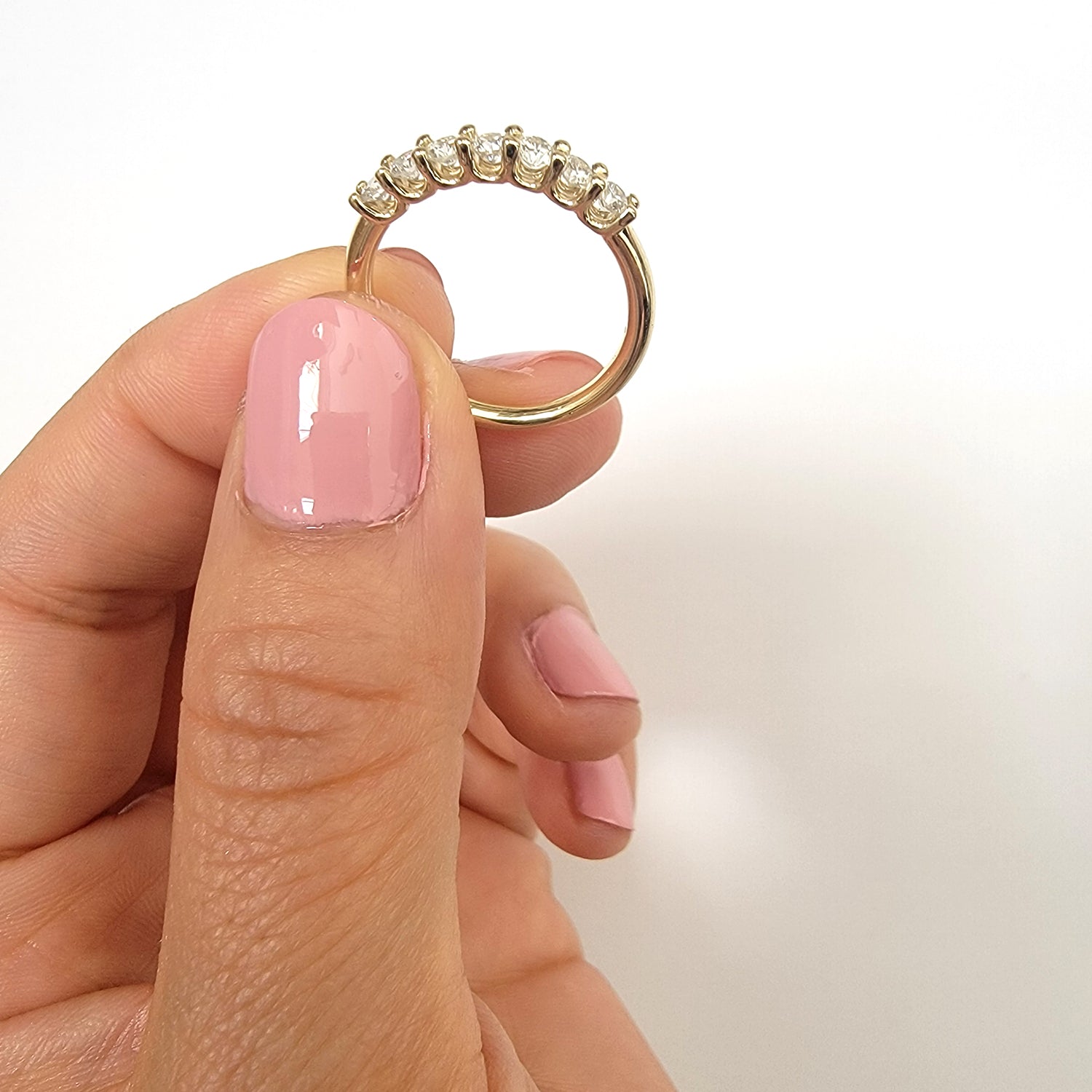 14K Yellow Gold Signature Diamond Half Eternity Ring