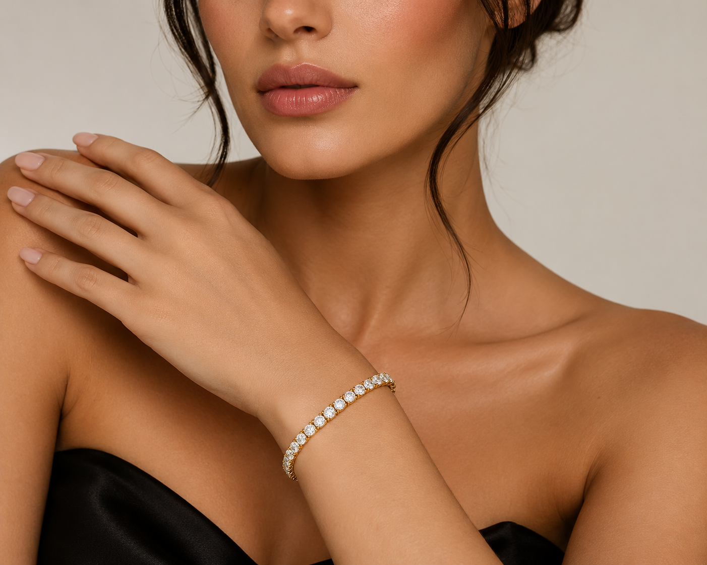 14K Gold Lab Grown Diamond Tennis Bracelet