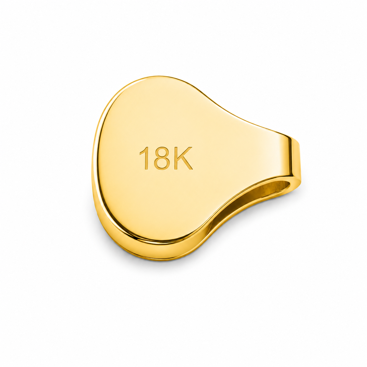 18K Yellow Gold Flat End Cap Tag for Chain Necklace – High Polish Chain End