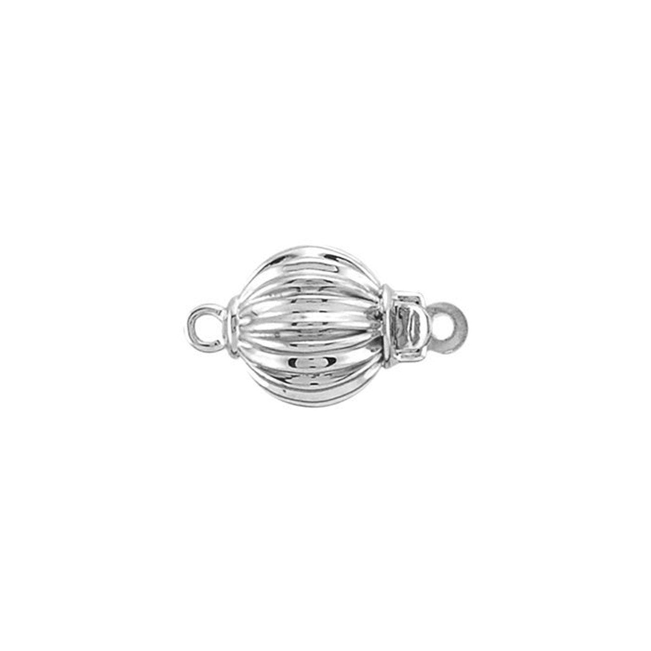 14K Gold Corrugated Ball Clasp