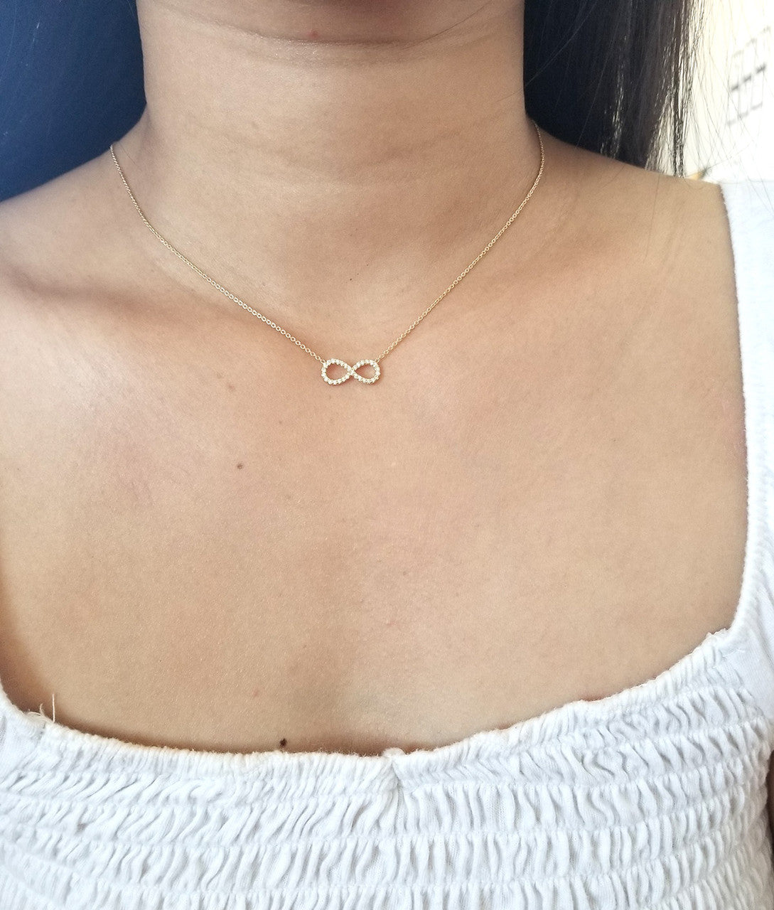 Diamond Infinity Charm Necklace