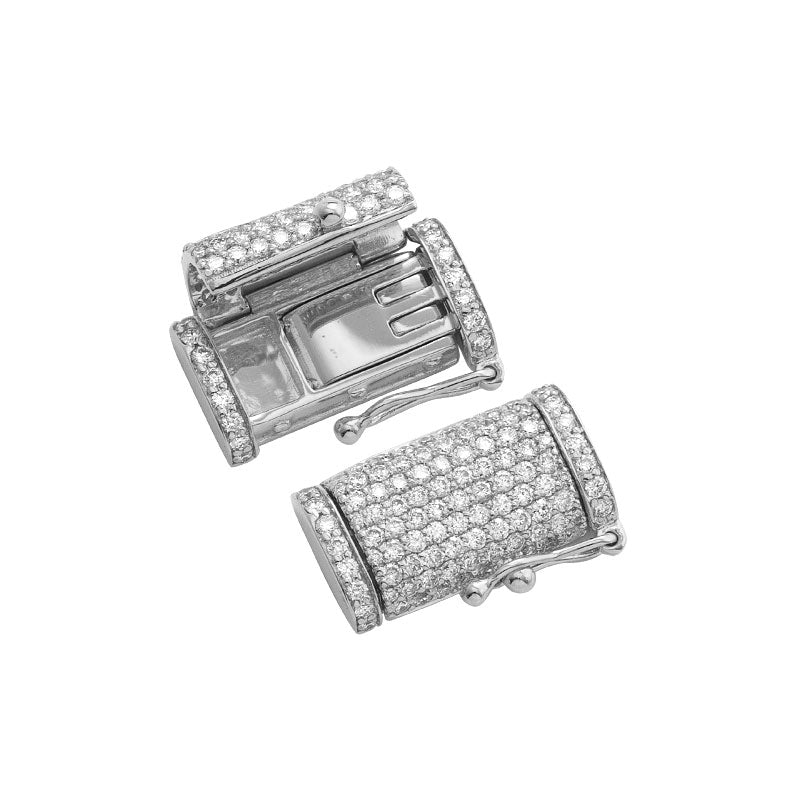 10K Gold Diamond Safety Lock For Necklace and Bracelet