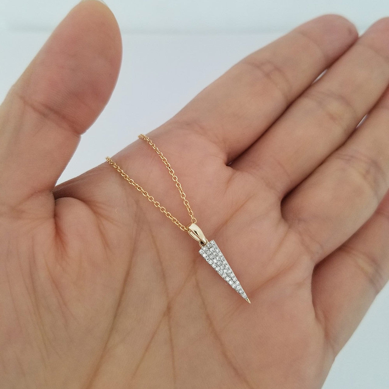 Pave Diamond Spike Pendant