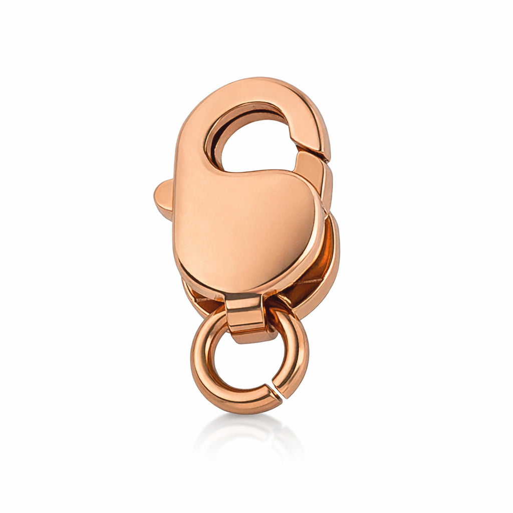 14K Rose Gold Lobster Clasp with Open Jump Ring – Jewelry Clasp for Necklace & Bracelet