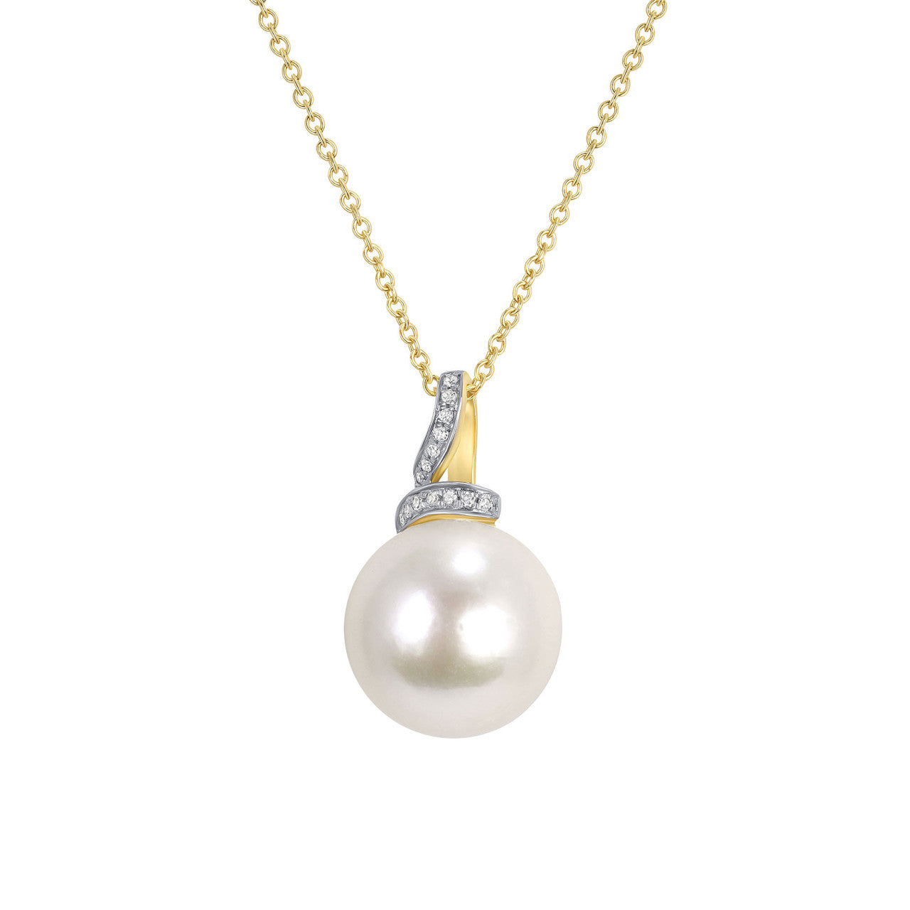 Pearl Pendant Necklace Yellow Gold