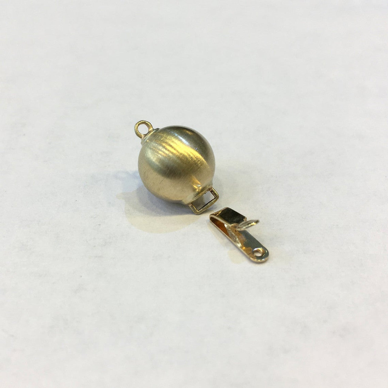 14K Gold Matt Ball Safety Clasp