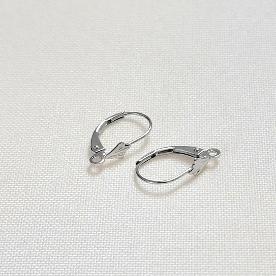 14K Gold Tulip Lever Back Earring