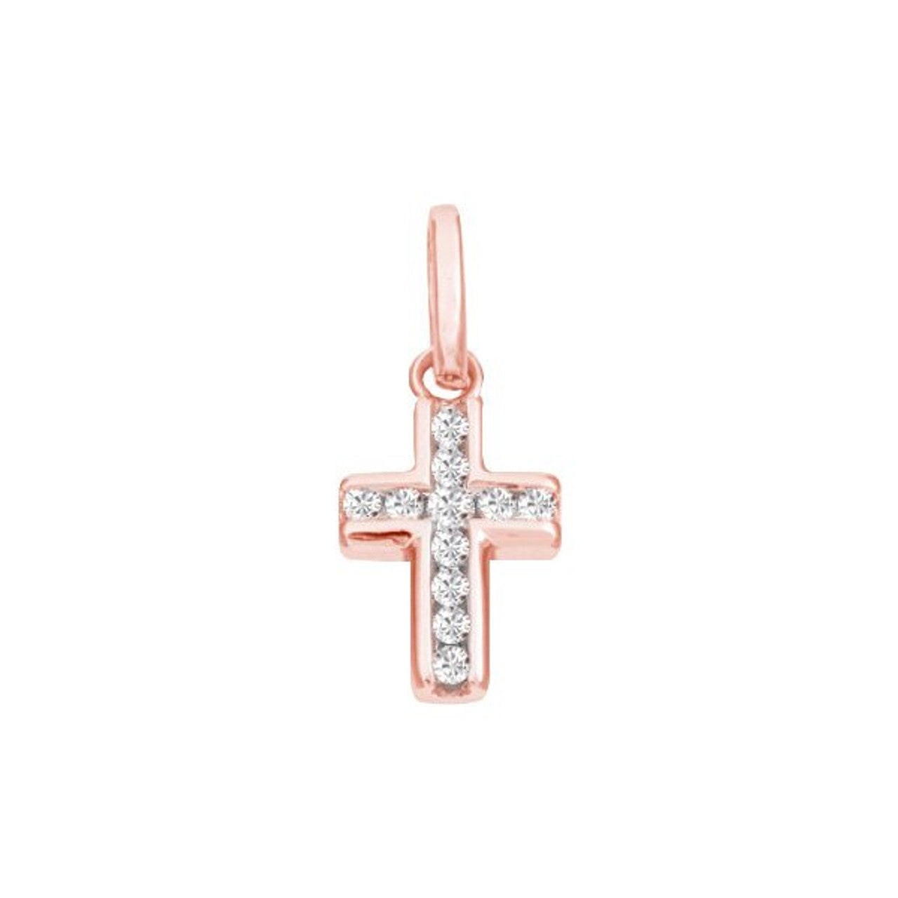 Diamond Cross Charm 14K Gold