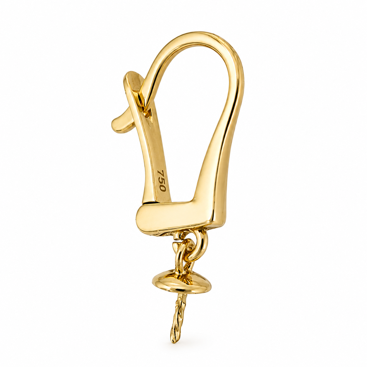 14K & 18K Gold Lever Back Earring Findings with 4mm Cup – Yellow or White Gold