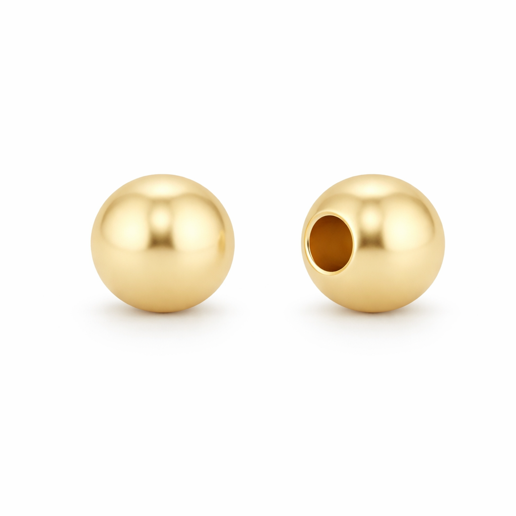 10K Yellow Gold Round Seamless Bead