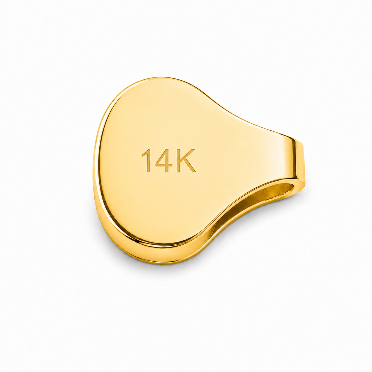 14K Gold End Cap – Polished Jewelry Cord & Chain End Finding