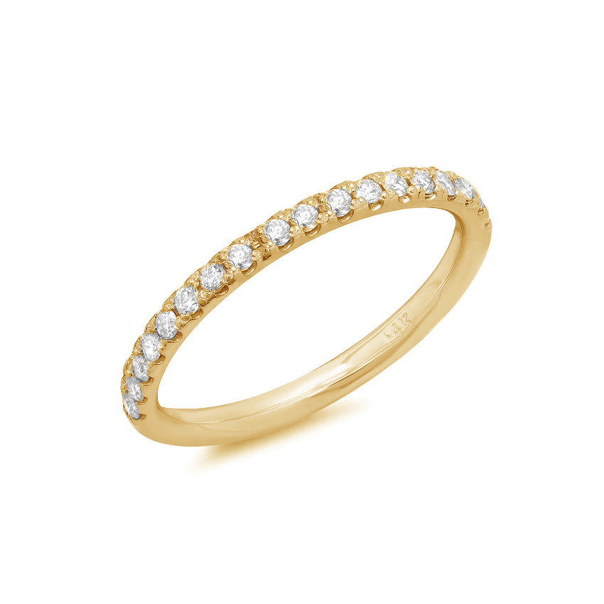 0.35ct Half Eternity Diamond Band 18K Gold