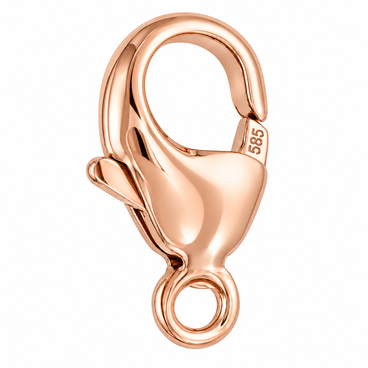 14K Gold Lobster Clasp with Closed Ring