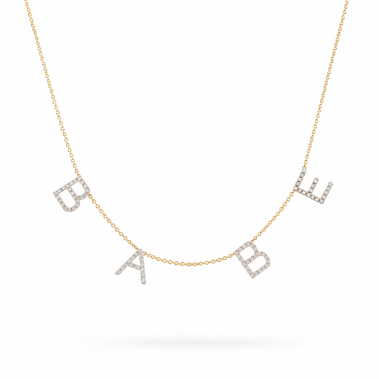 Luxury 14K gold custom initial necklace for women