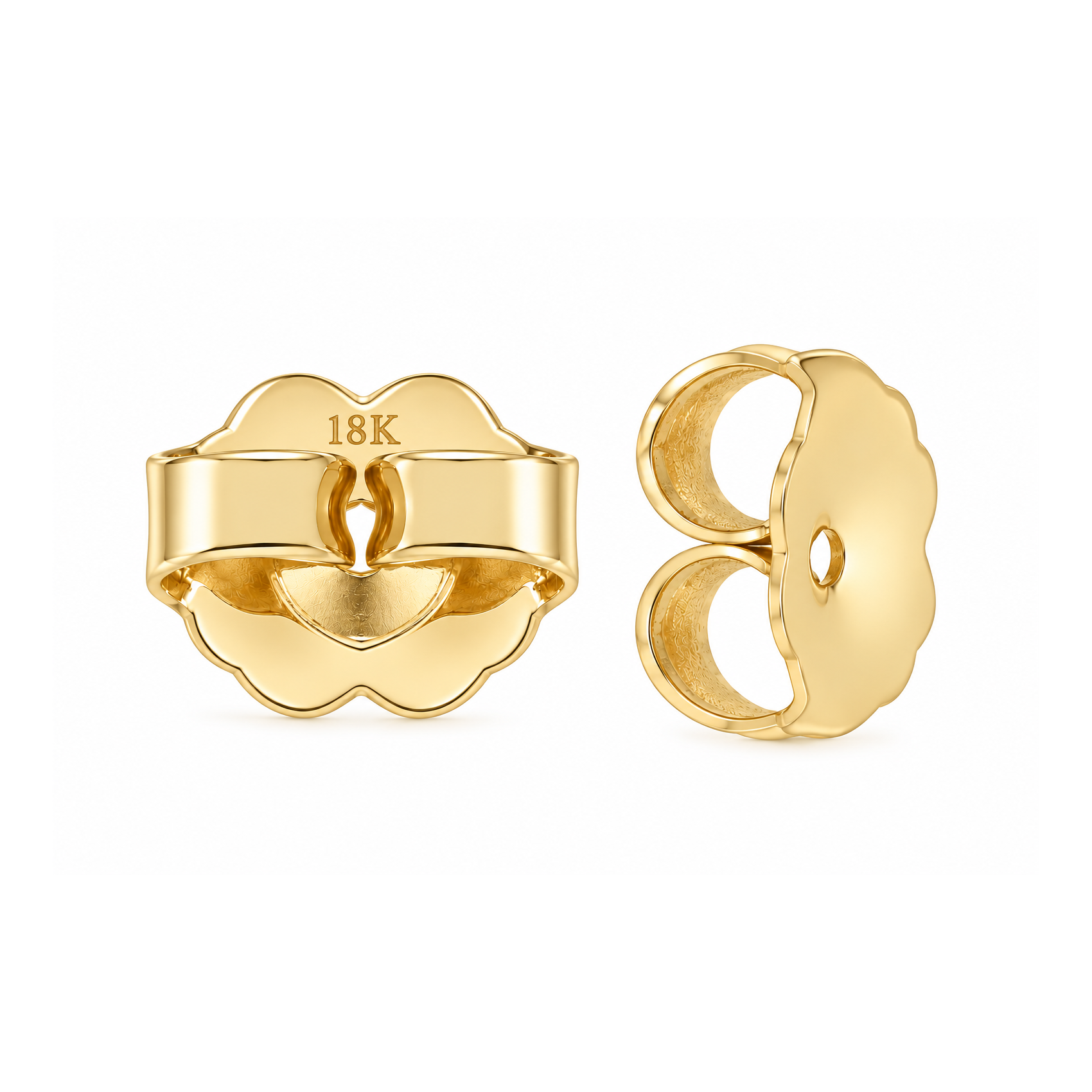 18K Gold 5x5.9mm Butterfly Earring Back Earnut – Secure Push Back Replacement