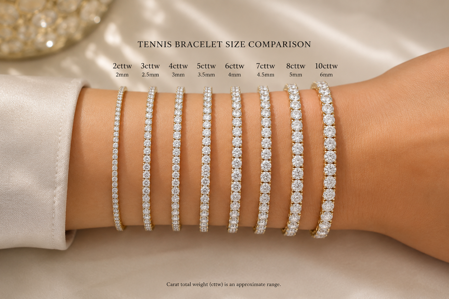 14K Gold Lab Grown Diamond Tennis Bracelet