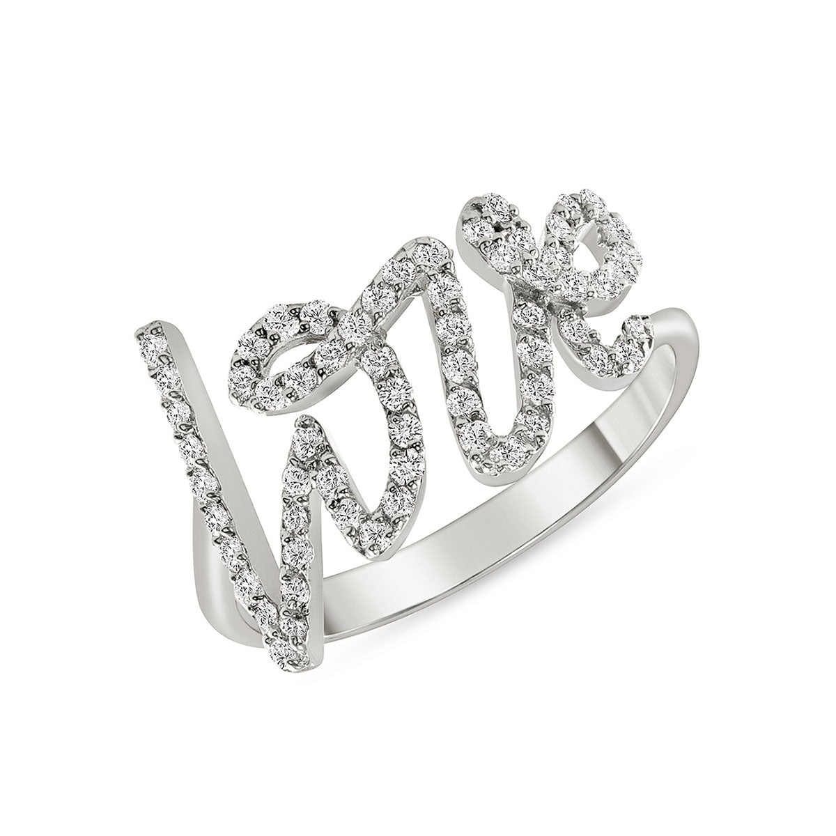 0.40ct Diamond Love Ring 14K Gold