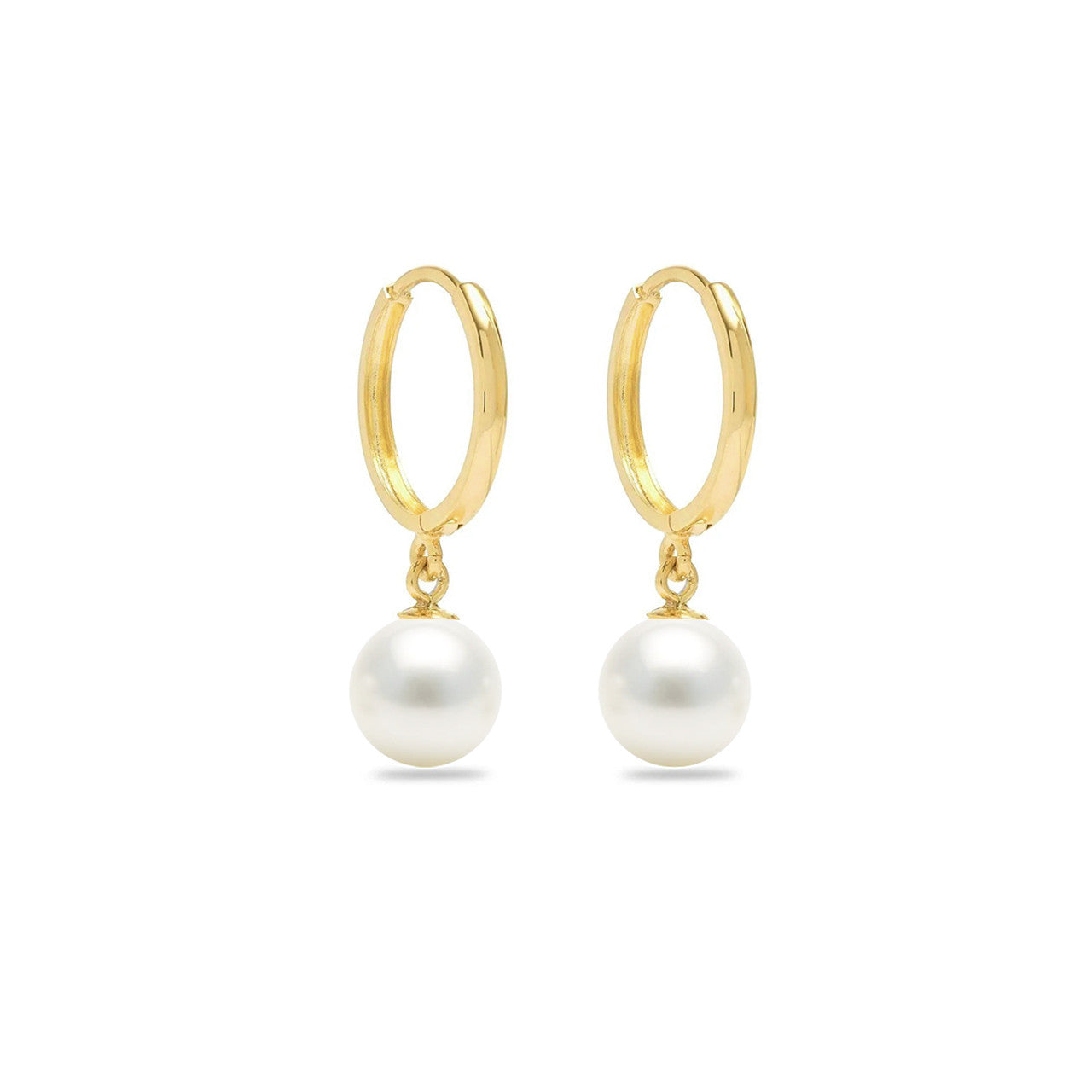 Freshwater Pearl Huggies Hoop Earring