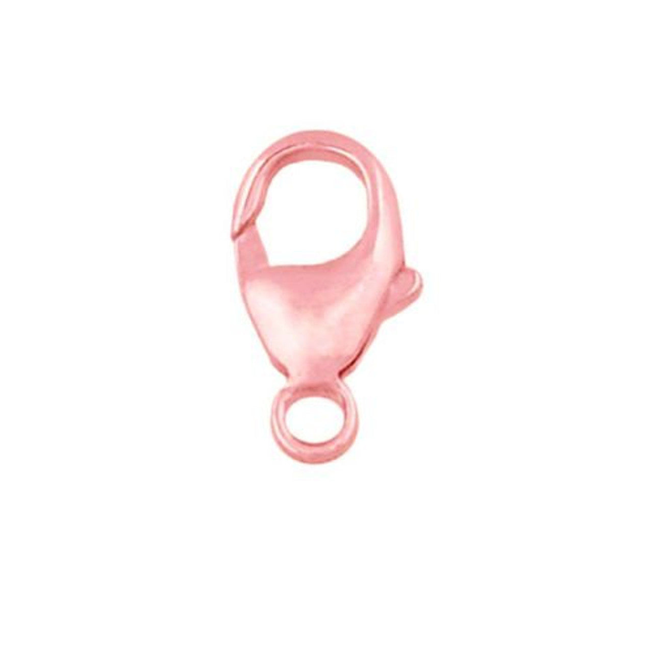 14K Rose Gold Trigger Lobster Clasp With Closed Ring