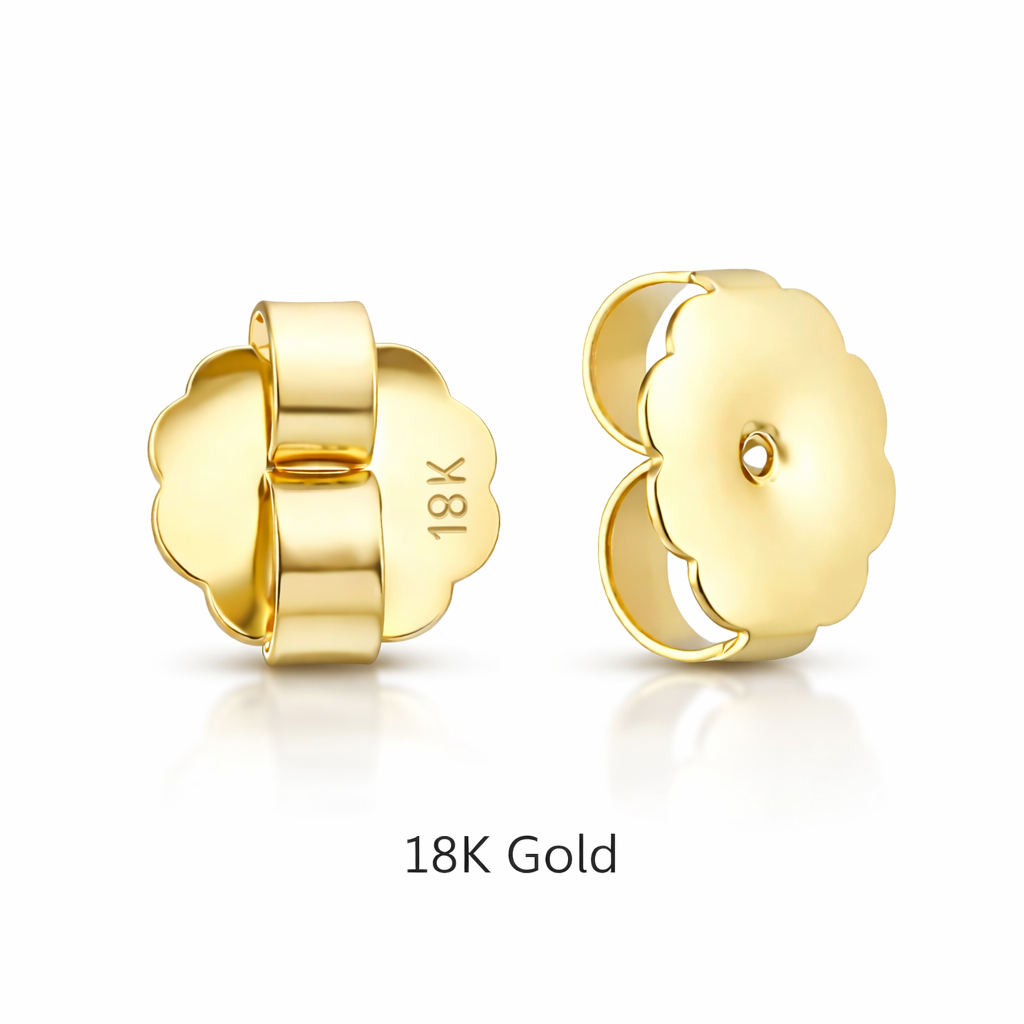 14K & 18K Gold Jumbo Friction Push Back Earring Backs – Secure Replacement Earring Clutches